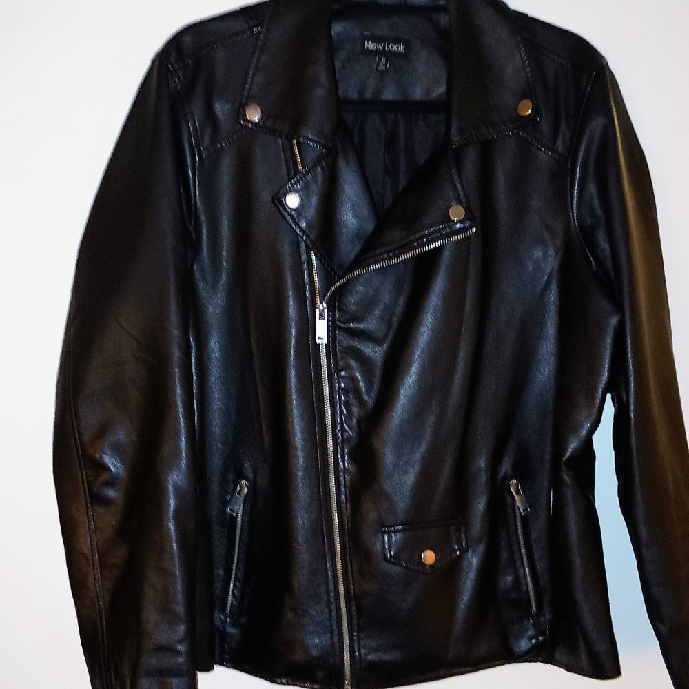 fAUX LEATHER BIKER JACKET